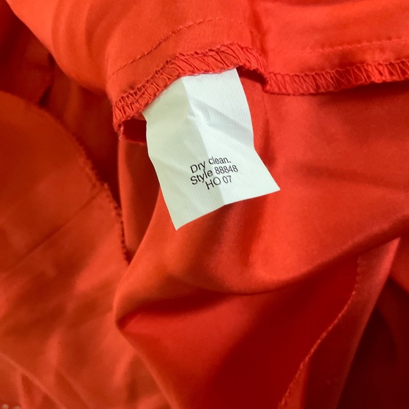 J Crew Silk orange-white polka dots Babydoll Ballerina Dress - Picture 4 of 9